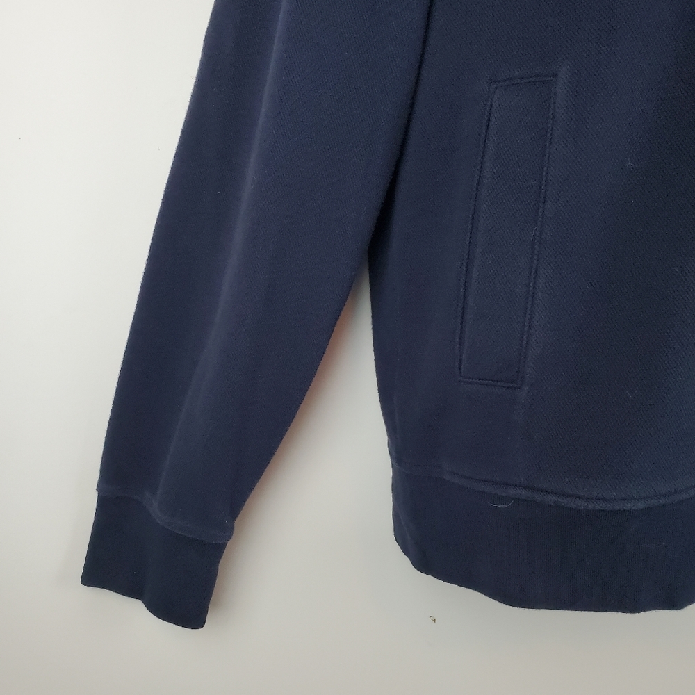 Banana Republic Navy Tight Knit Zip Up Jacket Size L Mens - Picture 5 of 10